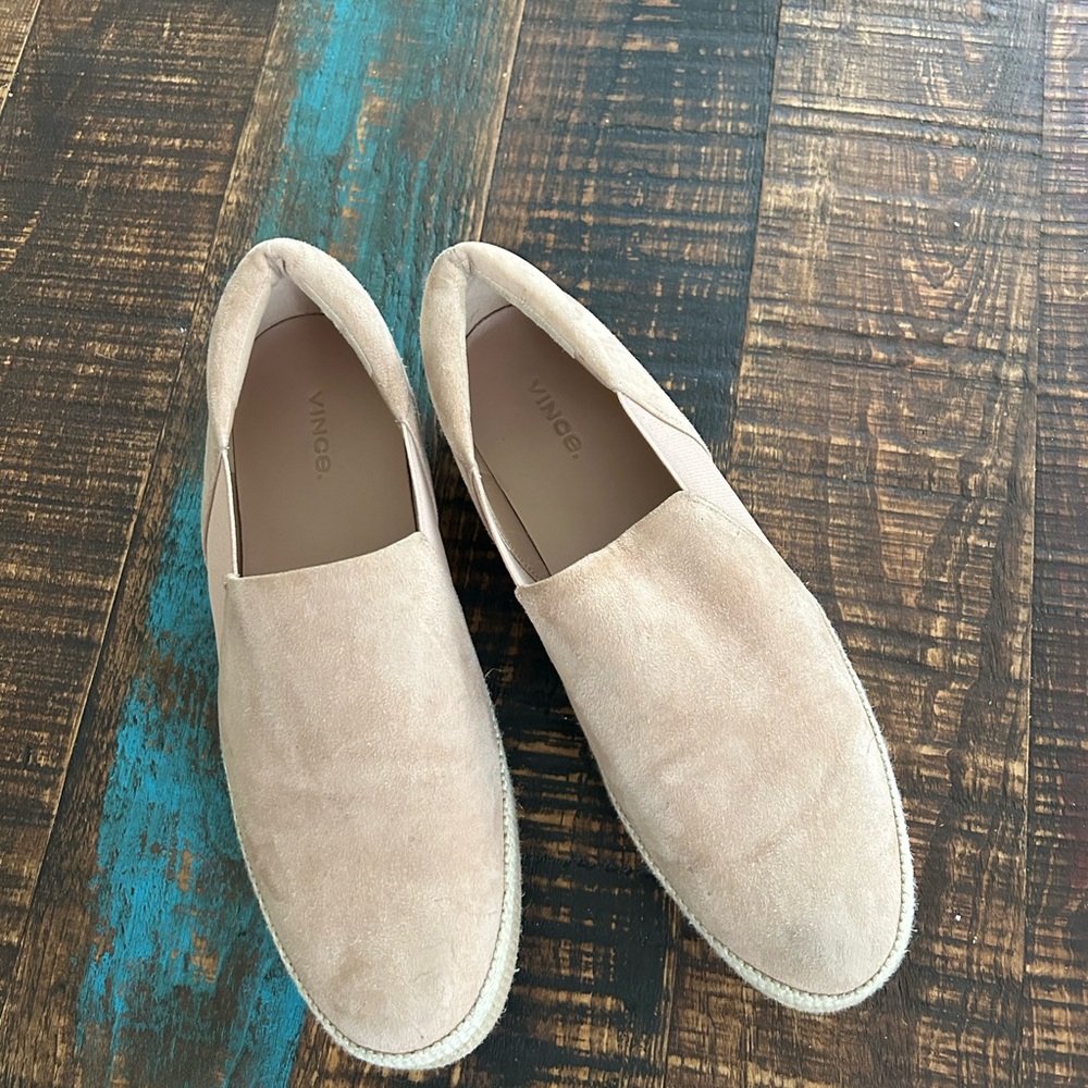 Vince Tan Slip-On Loafers Minimalist Design